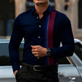 Men's fashionable contrast color striped long sleeve | SAMAG