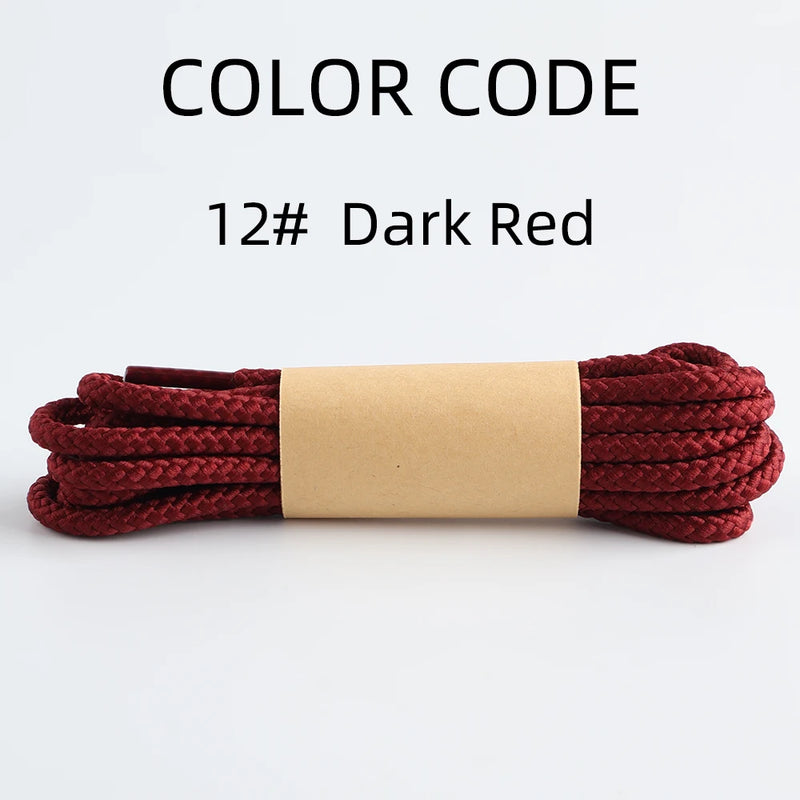 Classic Round Shoelaces Durable Polyester Solid Sneaker Boot Laces Anti-loose Replacement Sports Shoes Laces 1 Pair