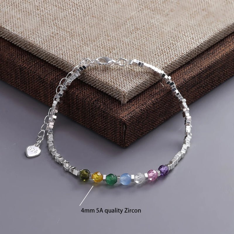 VENTFILLE 925 Sterling Silver Zircon Love Heart Bracelet | SAMAG