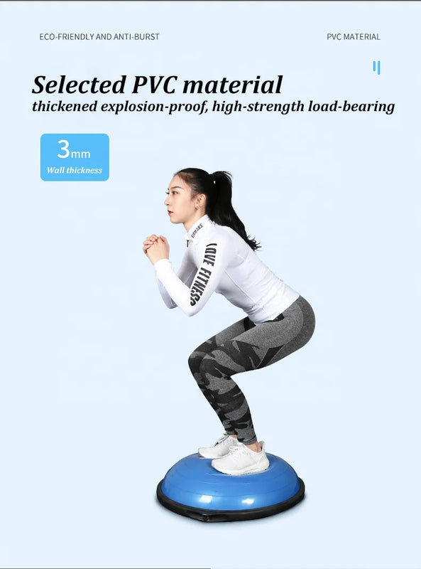Explosion-proof Pilates Jump Ball Hemisphere Yoga Sponge Handle Balance Hemisphere Pilates Wave Speed Ball