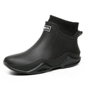 Waterproof Men's Rain Shoes Winter Warm Plush Men Rain Boots Outdoor Non-slip Couple Rain Shoes Fashion Men's Work Boots