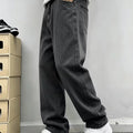 Men's Loose Fit Jeans - Streetwear Cargo Pants with Functional Pockets, Non - Stretch Denim for Everyday & - View 4 | SAMAG