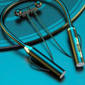 Wireless Bluetooth Earphones Neckband Headphones Gaming Stereo Sports Headset Halter Waterproof Magnetic Earbud with LED Display