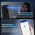 2026 Tuya Wifi Palm Face Recognition Smart Lock Video Monitoring Intercom Smart Door Lock Compatible with Israeli Mortise