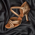 Women‘s Heel Latin Dance Shoes Flare/Cone Heel - Flexible Suede Sole for Ballroom, Cha Cha, Salsa|Practice & Performance