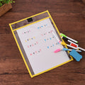 2-10pcs Document Storage Bag Reusable Waterproof Clear Color Random File Folder Dry Wiping Kids Drawing Board for School Office