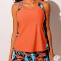 Strappy Tankini Set Two Pieces Women Printed Swimsuit | SAMAG