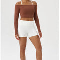 Long Sleeve Yoga T-Shirt for Women, Off Shoulder, Sexy Tight Gym Workout Top, Naked Feeling, Quick Dry Sports Activewear