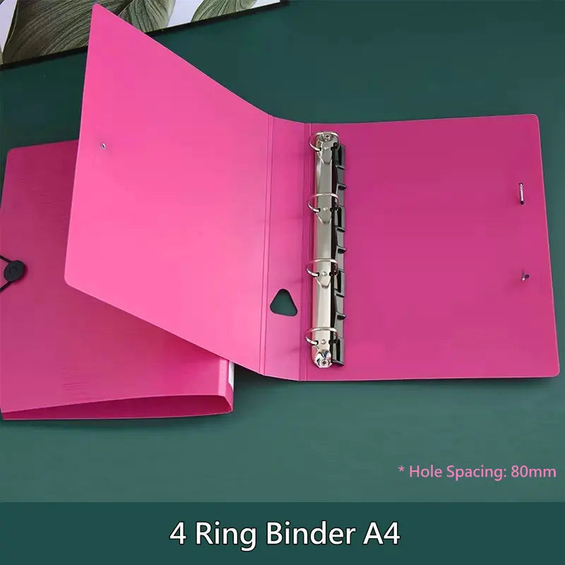 Office Supplies 2/3/4-Ring Binder A4 Folder For Documents Paper File Organizer A4 Binder Folder