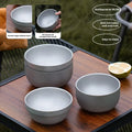Titanium Purification Portable Bowl Multi Functional Soup Bowl Outdoor Camping Mug Outdoor Camping Double Layer Anti Scald Bowl
