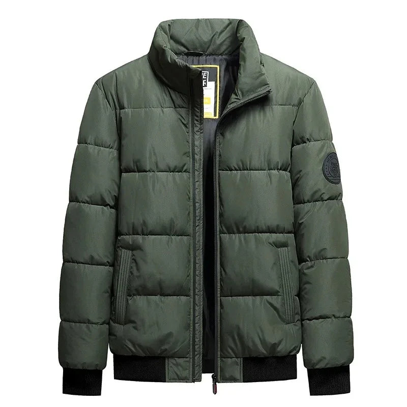 8XL Stand Collar Cotton Parkas Men Autumn Winter Thick Padding Baseball Collar Parkas Men Korean Fashion Outerwear Down Coat Man
