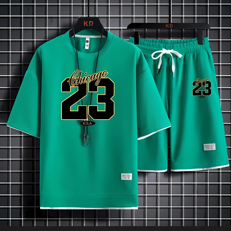 The summer new men's set features street fashion casual comfort softness breathability and 3D digital - View 6 | SAMAG