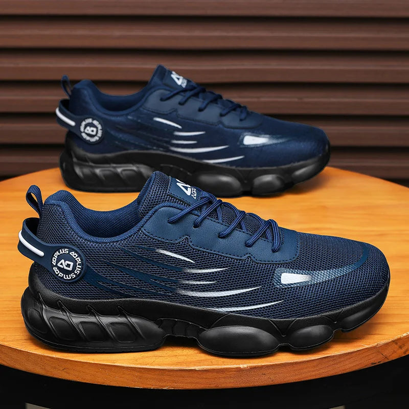 2026 New Men Chunky Sneakers Breathable Mesh Cushion Casual Trainers Platform Walking Shoes Fashion Sport Running Footwear