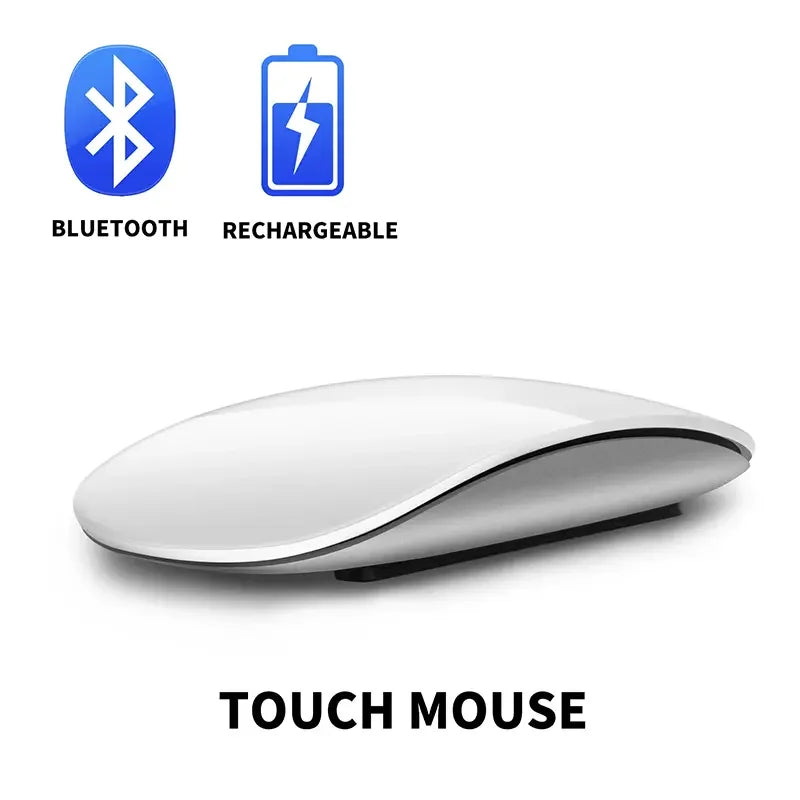 Upgrade Wireless Bluetooth Magic Computer Mouse Rechargeable Touch Slim Ergonomic Dual-Mode Silent PC Mice For Apple Macbook Air