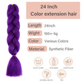 24 Inches DIY Jumbo Braiding Hair Synthetic Hair Extensions Afro Ombre Crochet Braid Hair Wholesale For Women