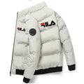 2026 Autumn Winter Men's Thick Warm Jacket Fashion Printed Windproof Coat Casual Zip Up Outerwear Male Parkas M-5XL