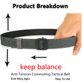 TUSHI Belt Hard Military Belt for Men and Women Tight Nylon Tactical Outdoor Belt Metal Automatic Buckle IPSC Belt Casual Girdle