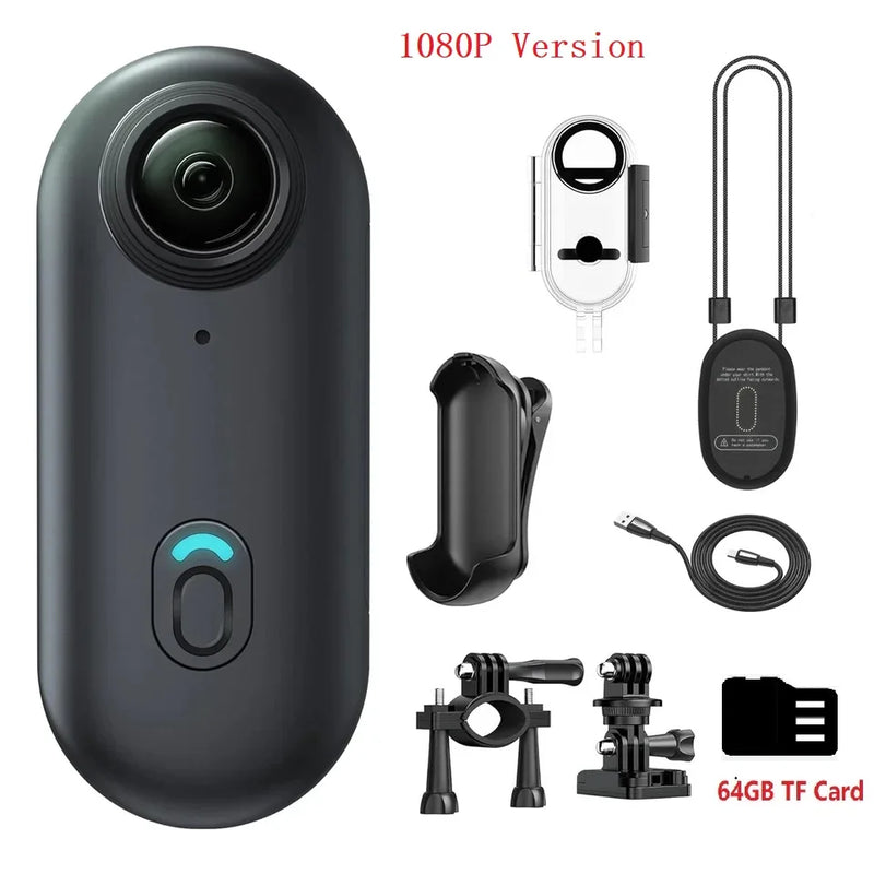 4K Thumb Action Camera, HD Sports Camera, Digital Image Stabilization, Automatic Exposure, 800mAh Battery, Rechargeable Lithium