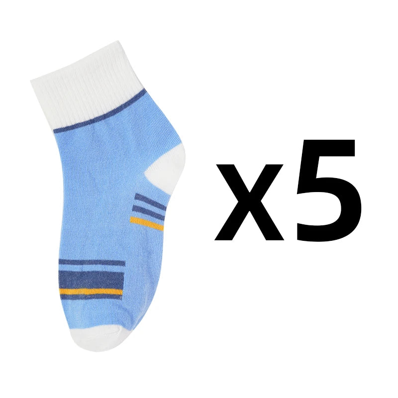 (5 pairs) plus size men's and women's striped socks | SAMAG