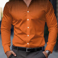 Men's Casual Long Sleeve Button-Up Shirt - Gradient Blue | SAMAG