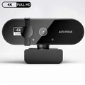 4K Webcam 1080P Mini Camera 2K Full HD Webcam with Microphone 30fps USB Web Cam for Auto Focus PC Laptop Video Shooting Camera