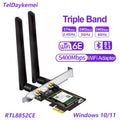 Teldaykemei WiFi 6E AX5400 BT5.3 Tri Band 2.4G/5G/6Ghz Wireless PCIE Adapter RTL8852CE 802.11AX Network - Visuel 2 | SAMAG