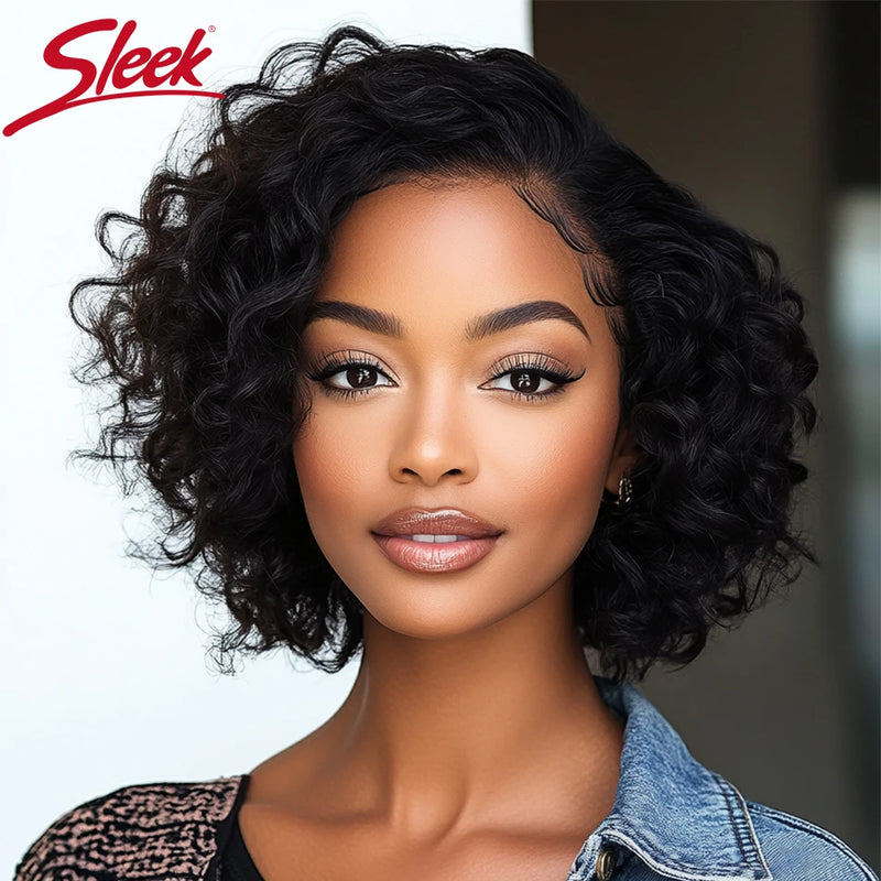 Sleek Short Pixie Cut Lace Wigs 100% Real Brazilian Body Wave Lace Wigs With Baby Hair Bodywave Human Hair Wigs For Women