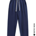 Men's regular - fit plain sports straight - leg pants with drawstring and elastic waistband, knitted - View 7 | SAMAG