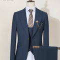 ST Cassy High-End Brand Formal Business Men's Suits Single Breasted Solid Color Slim Fit Suit Wedding Three-Piece