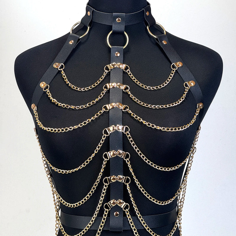 Women Fashion Punk Belt Street Style Shaping Waistband Suspenders for Women Body Harness Corset Belt Gothic Clothing Accessories