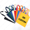 Custom Canvas Tote Bag 100% Cotton Print Your Design Logo Photo Handbag Work Reusable Grocery Shopping Customized Portable Bag