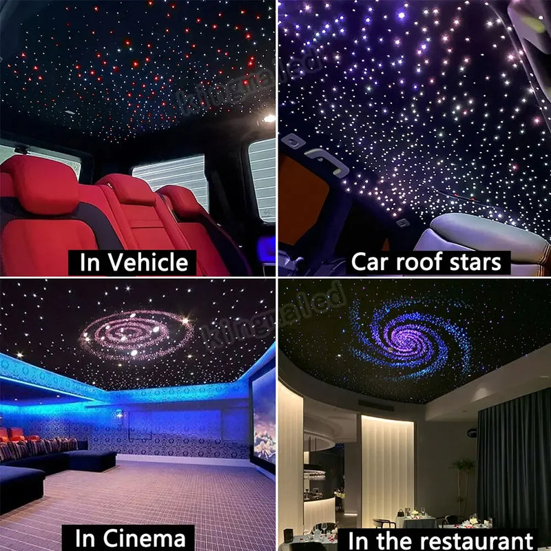 Car Starry Sky Light Fiber Optic Lights LED Auto Interior Decoration Accessories Car Roof Star Lights Ceiling Fiber Optic Light