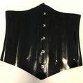 Unisex Black 0.8MM Thicker Latex Waist Trainer Corset Steel Bone Fetish Body Custom Made