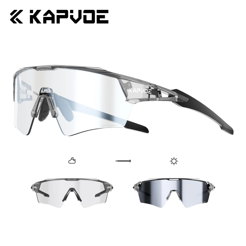 Kapvoe New Photochromic Cycling Sunglasses Men Women MTB - View 23 | SAMAG
