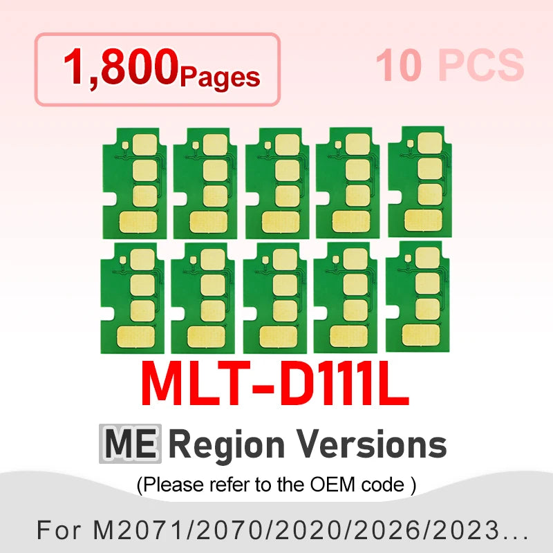 MLT-D111S MLT D111S D111 111 111S Toner Cartridge chip For Samsung M2020W M2020 M2022W M2070W M2070 2074FW M2077 Printer reset