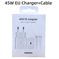 Original Samsung Charger 45W Super Fast Charge EU CERTIFIED Adapter For Galaxy Z Fold 5 4 3 Flip 5 4 3 S23 S24 Ultra S20 S22 S21