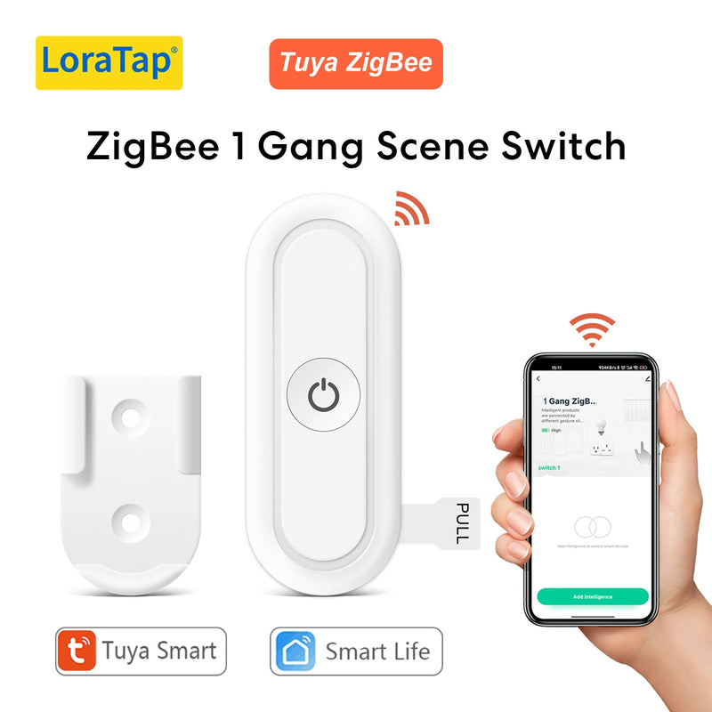 LoraTap ZigBee Scene Switch 1 Button Smart Life Tuya Home Assistant Intelligent Scene Linkage Control
