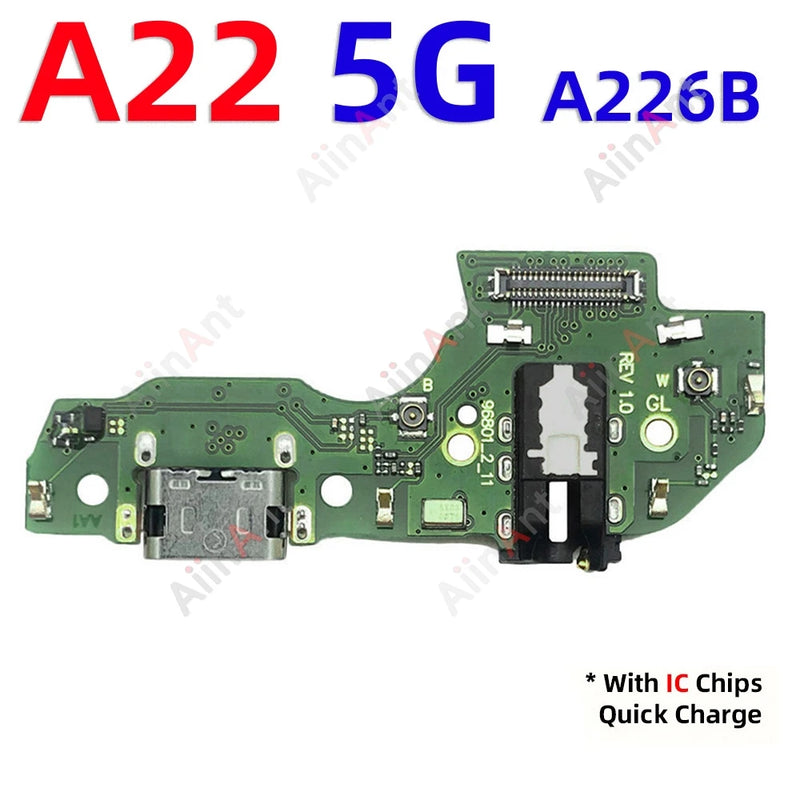 Dock USB Charger Board Port Connector Charging Flex Cable For Samsung Galaxy A20 A21 A22 A23 A24 A25 A26 A21S A202F A207F US EU