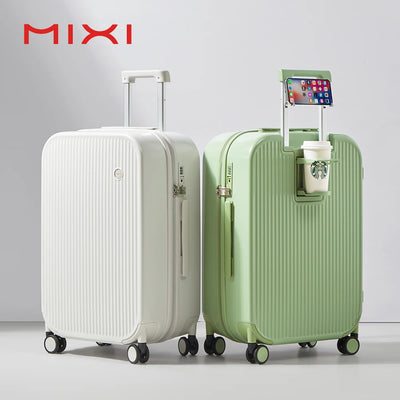Mixi Carry On Luggage with Cup Phone Holder Hard Shell | SAMAG