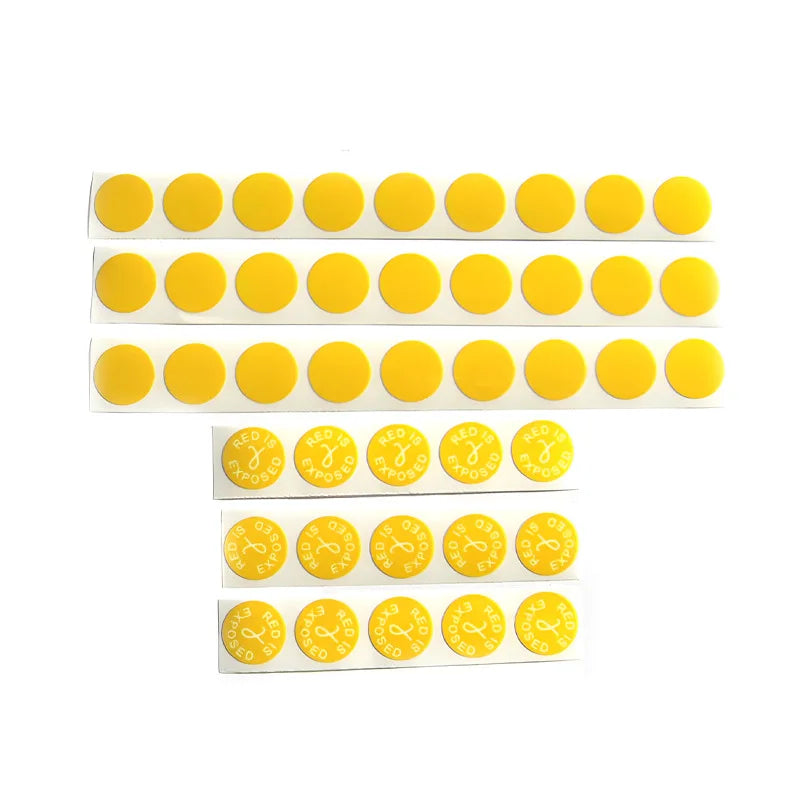 Radots Radiation Exposure Indicator Stickers, 12.7mm Yellow Red Color Change Sterilization Labels