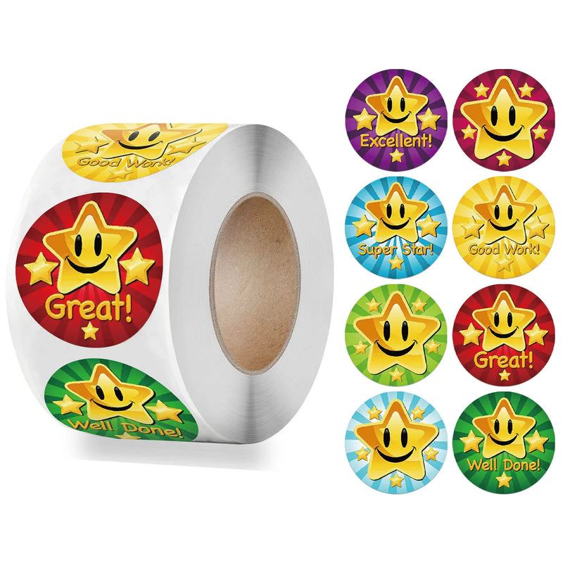100-500pcs New Cute Reward Stickers with Word Motivational Stickers for School Teacher Kids Student Stationery Stickers Kids