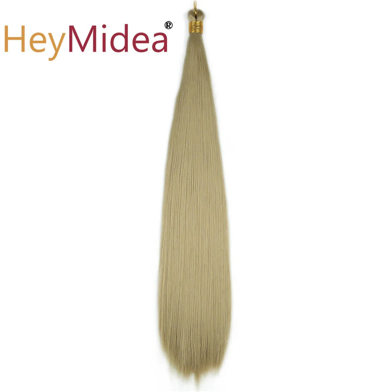 22-28Inch Straight Pony Hair Bundles Crochet Braids Hair Silky Colorful Synthetic Braiding Hair Ombre Synthetic Hair For Women
