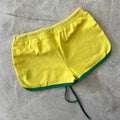 Summer Brasil Flag Print Contrast Piping Drawstring Waist Dolphin Shorts Daily Streetwear Slim Y2K  Trendy New Women's Shorts