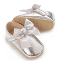 Spring and Autumn Baby Cute Silver Princess Shoes 0-12 Months Comfortable Walking Shoes for Baby Girls