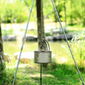 Outdoor titanium single pot portable cookware camping cookware picnic equipment supplies picnic hanging pot