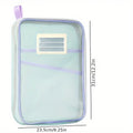 A4 Zipper File Bag Nylon Documents Storage Three Layers Thick Mesh Fabric Transparent Pouch for Books Office Students Supplies