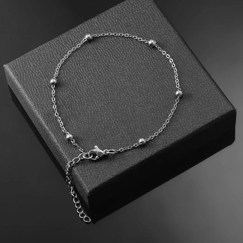 Stainless Steel Multilayers Chain Bracelet Women Simple Fashion Layered Girl Wrist Bracelet  Jewelry Accessories Length 18cm+5cm