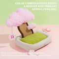 for Sakura Style Large Cat Bed with Scratching Post Minimalist Cat Tree with Cozy Cushion Pink