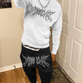 Autumn Trendy New Sweatshirt Sweatpants Set Men's Daily Loose Casual Fit Printed Hundred Long Sleeve 2 Pieces | SAMAG
