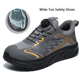 Wide Toe Work Safety Shoes Men Indestructible Steel Toe Shoes Breathable Security Work Sneakers Protective Safety Boots